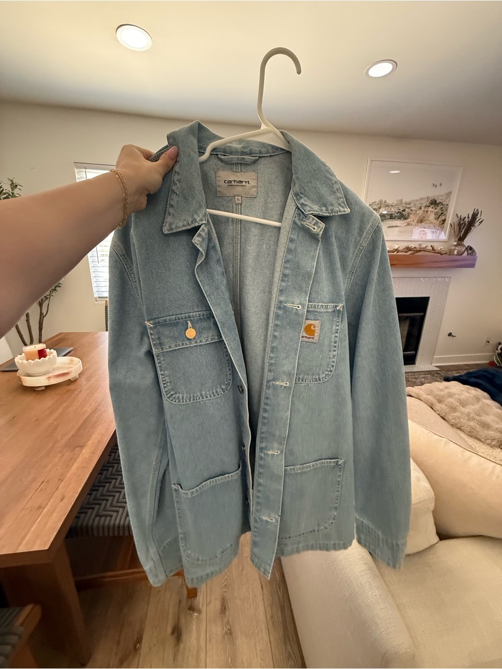 Carhartt Light Blue Denim Chore Jacket